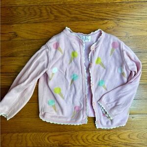 Rachel Riley Pink Ice Cream Cone Cardigan Size 24M